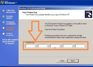 xp sp3 skip product key