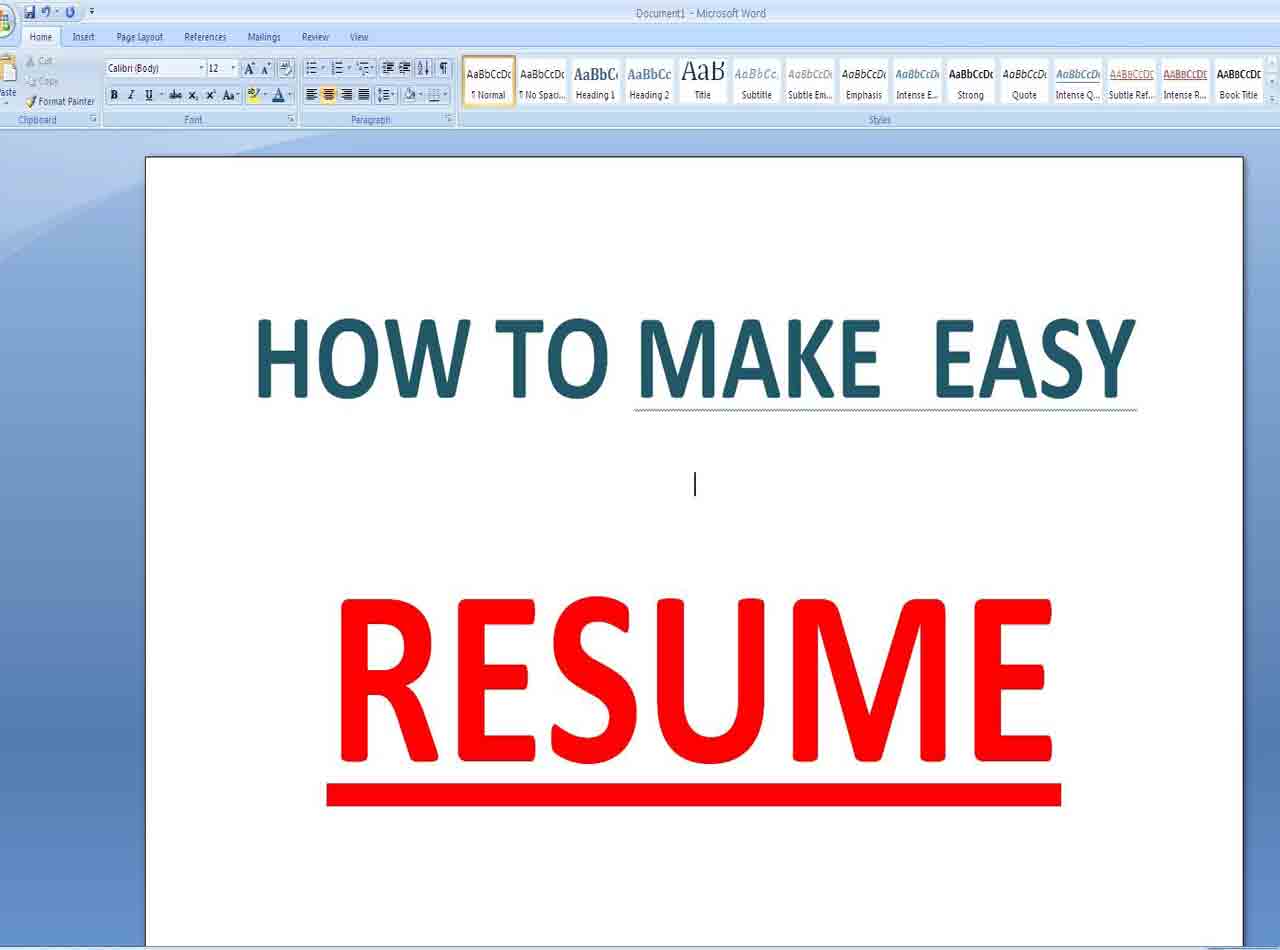 resume