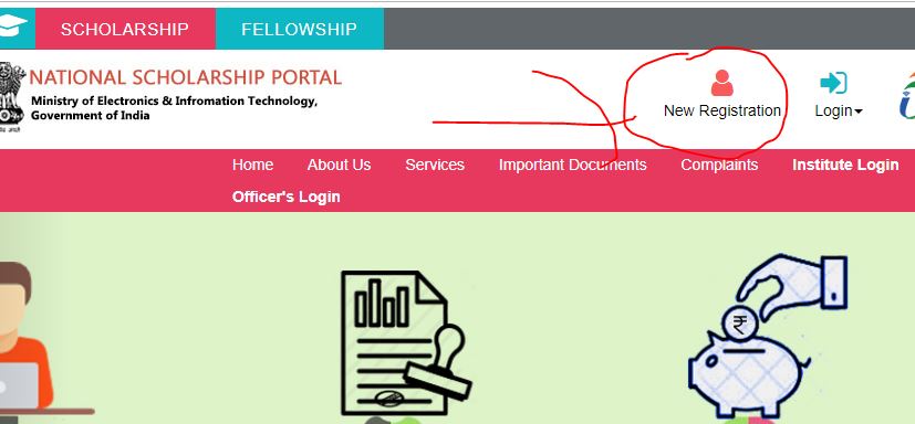 Central Government scholarship scheme online apply