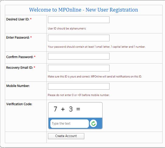 MPONLINE LOGIN,ITI MP ONLINE,APSU mponline,MPBSE,MPOnline Login 2020