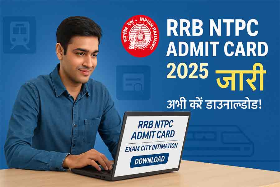 RRB NTPC Exam City Intimation Admit Card